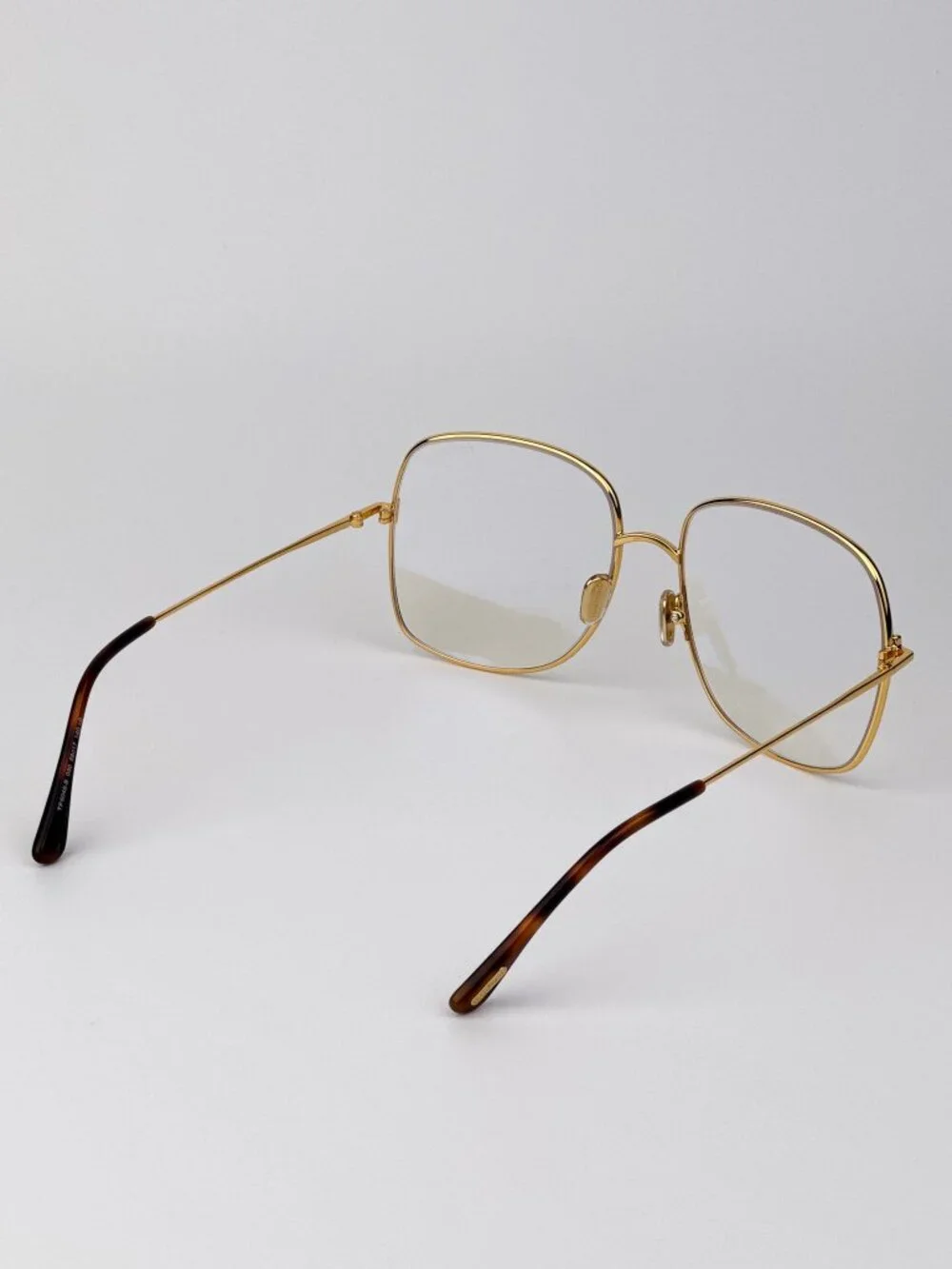 Tom Ford Women’s Eyeglasses Gold Oversized Square FT6048-B 030 NEW AUTHENTIC